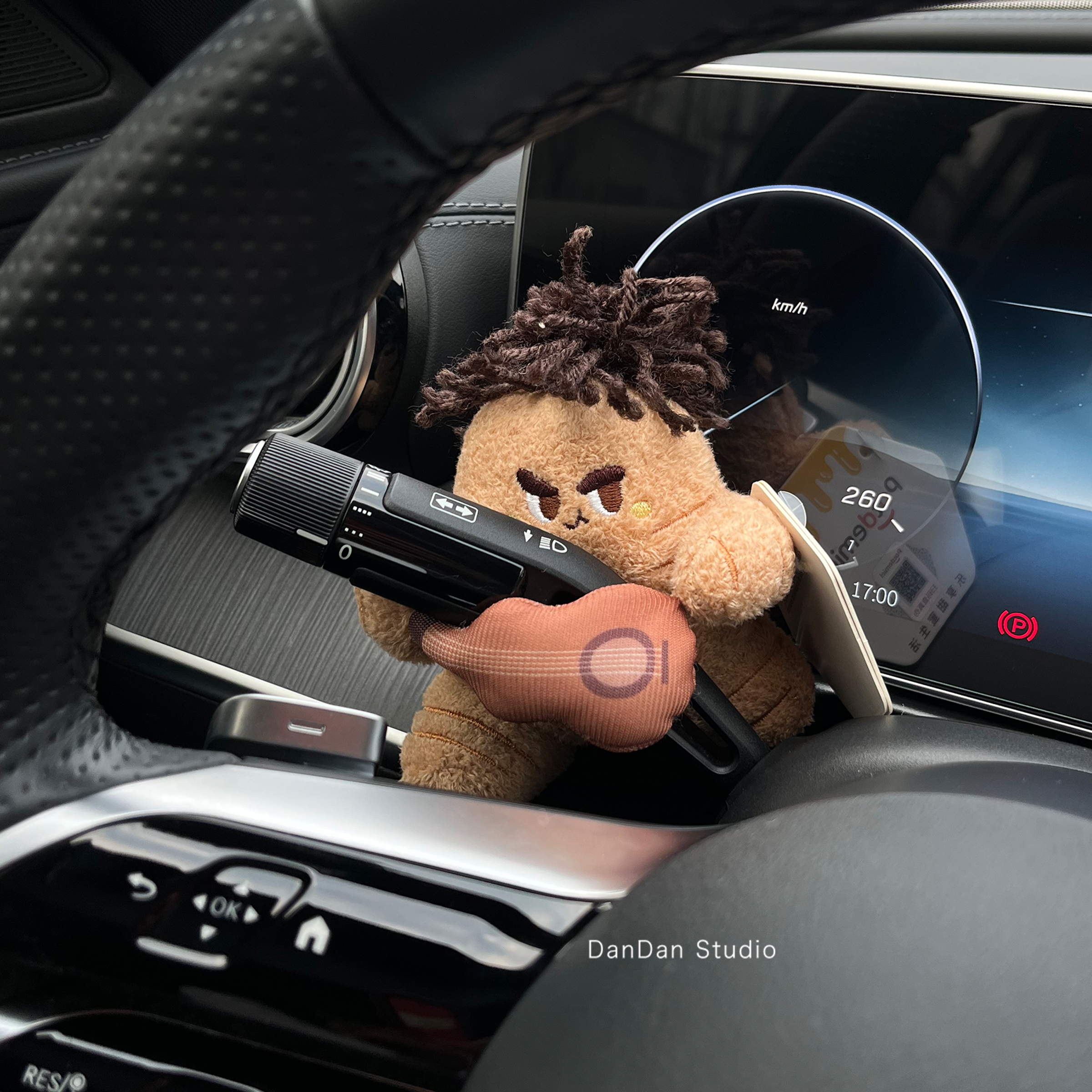 正版蜂蜜罐姜丝汀汽车转向灯装饰车内摆件可爱毛装饰送新车礼物