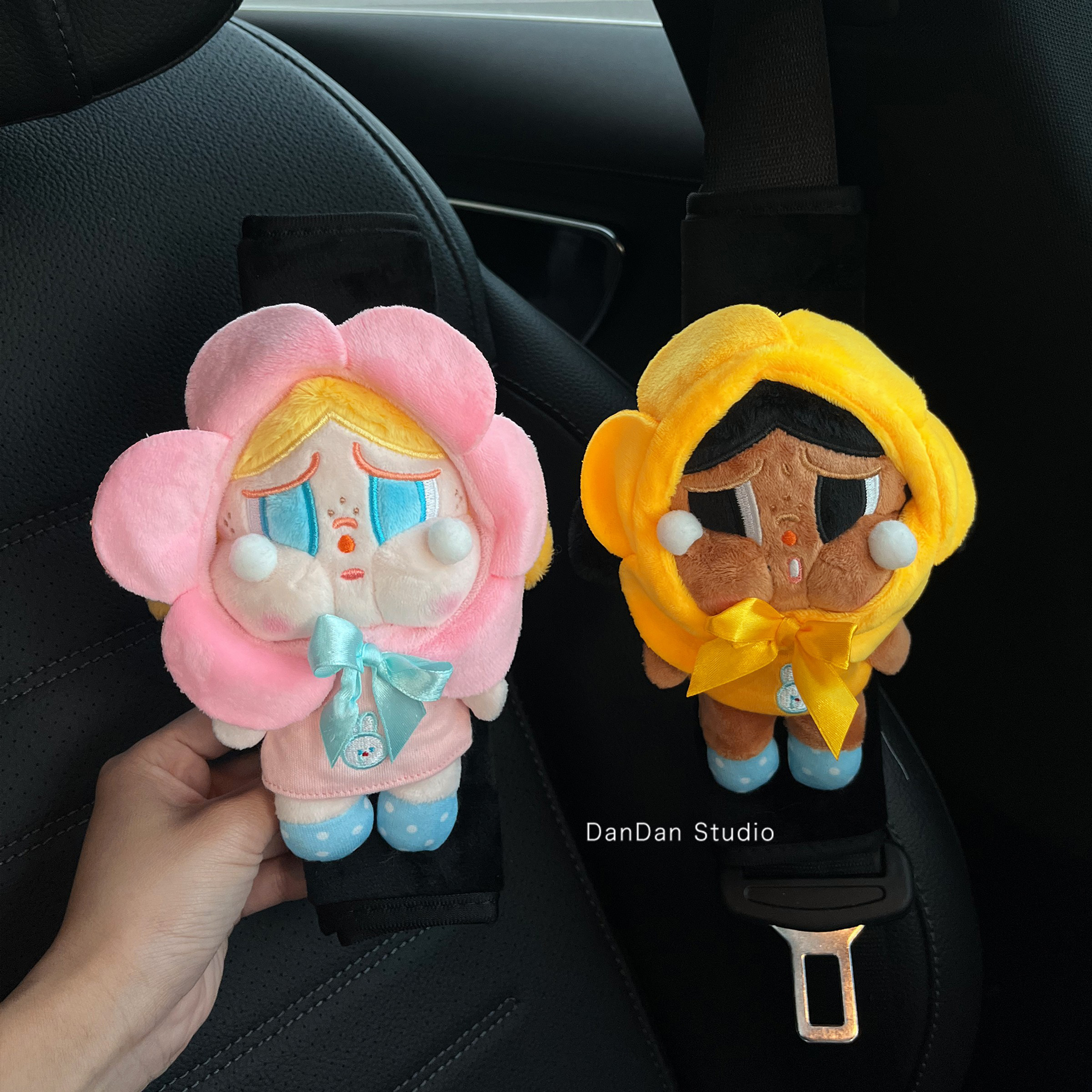 原创可爱哭娃太阳花车载护肩安全带护肩套新车礼物女生汽车内饰