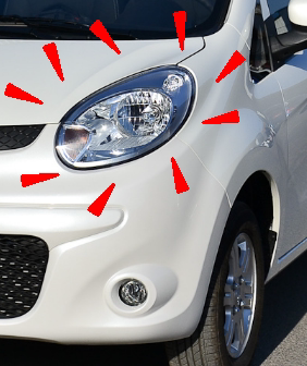 适配长安奔奔迷你前大灯 奔奔mini前照灯车头灯组合灯总成汽车