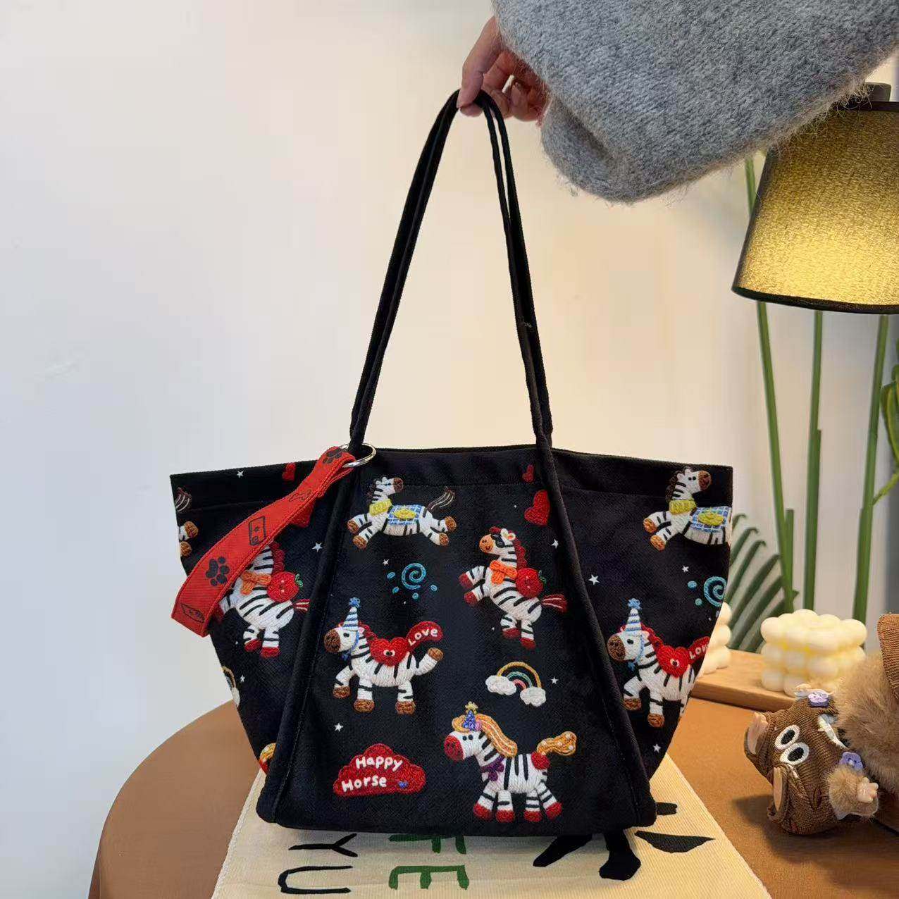 日本代购GP马上好运印花大容量手提包卡通可爱托特女包单肩斜挎包,箱包皮具/热销女包/男包,托特包,淘宝优惠券,粉丝福利购,淘宝优惠卷