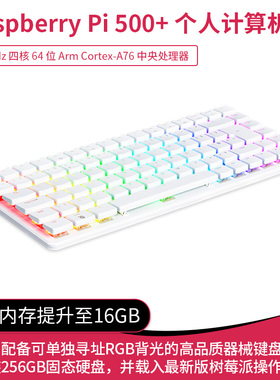 树莓派Pi 500+一体计算机16GB 官方Raspberry Pi 500电脑编程主板