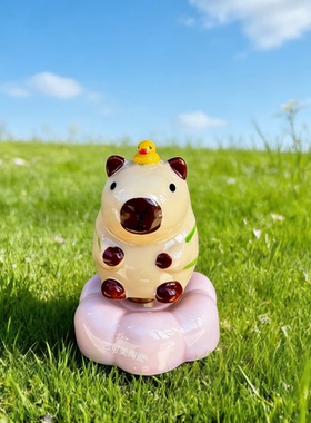 可爱卡皮巴拉马克杯带盖陶瓷女生水杯丑萌搞怪杯子创意情人节礼物