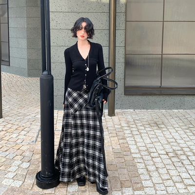 酒午港风复古100%天丝针织开衫女