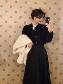 安哥拉兔绒羊毛针织衫 酒午经典 返场港风复古冬季 珍珠浣熊蕾丝毛衣