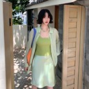 醋酸缎面垂感高腰包臀半身裙女 酒午自制 夏日极光 法式 复古夏季