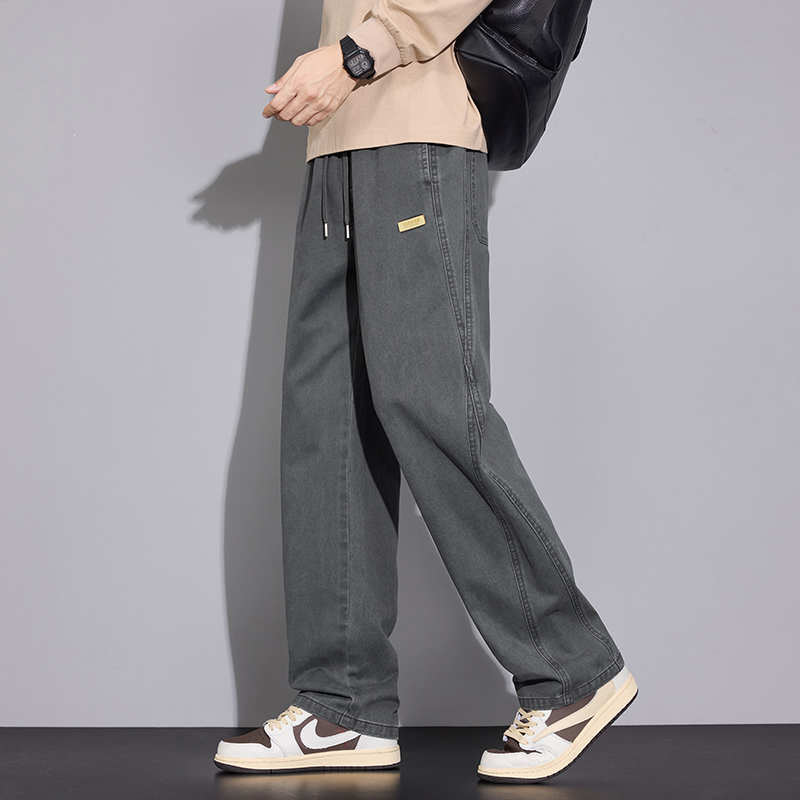 工装休闲裤男士2025春秋款美式纯棉百搭宽松直筒阔腿长裤男款潮流