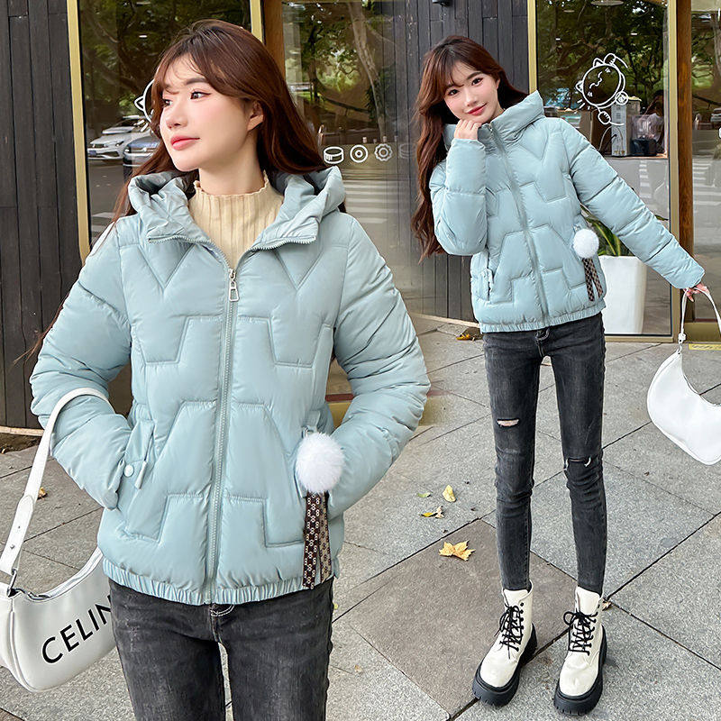 小个子羽绒棉服女2025冬季新款修身显瘦百搭连帽学生棉衣棉袄外套