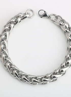 不锈钢花篮链麦穗链龙骨链小麦链钛钢粗大男女手链手饰