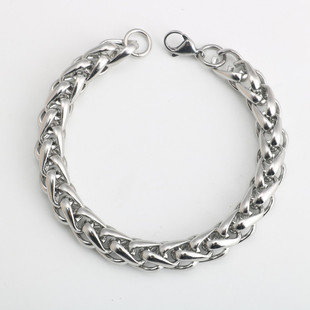 不锈钢花篮链麦穗链龙骨链小麦链钛钢粗大男女手链手饰