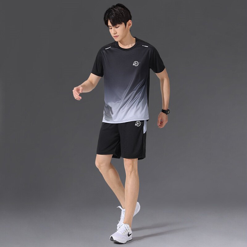 奥莱专柜运动套装夏季跑步两件套