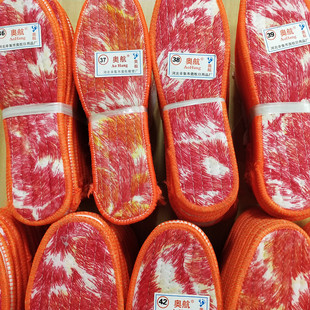 垫十双装 垫男女毛毡保暖加绒厚吸汗红凤尾花毡一次性鞋 棉鞋 冬季