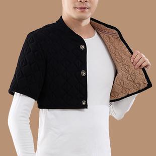 加大宽松保暖背心180斤200男士 加绒加厚马甲 睡觉护肩颈椎坎肩冬季