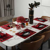 和庭高档红色口布花折花餐巾布餐垫酒店餐厅包间方巾垫布napkins