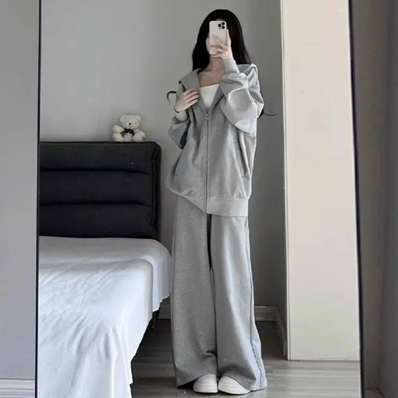 2026新款女连帽运动套装两件套