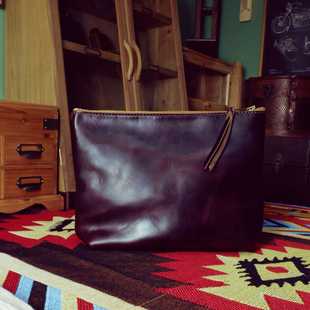 talon泰隆拉链 cxl茶芯dublin 大号美国霍尔文手包美式 复古都柏林