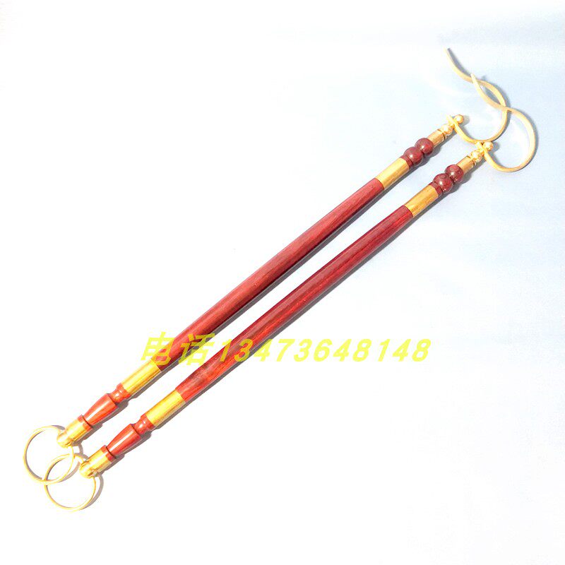 紫檀木户外鸟笼延长挂杆纯铜鸟钩延长杆遛鸟神器