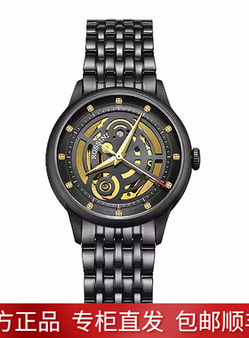 新款罗西尼手表休闲镂空女士石英表钢带情侣手表真皮防水女表5810