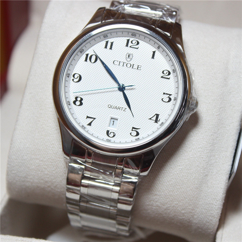 西腾简约时尚情侣日历手表