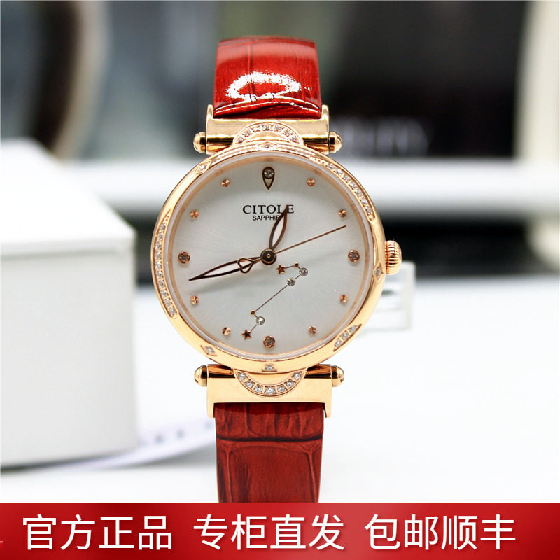 西腾新款休闲腕表女士送表带手表