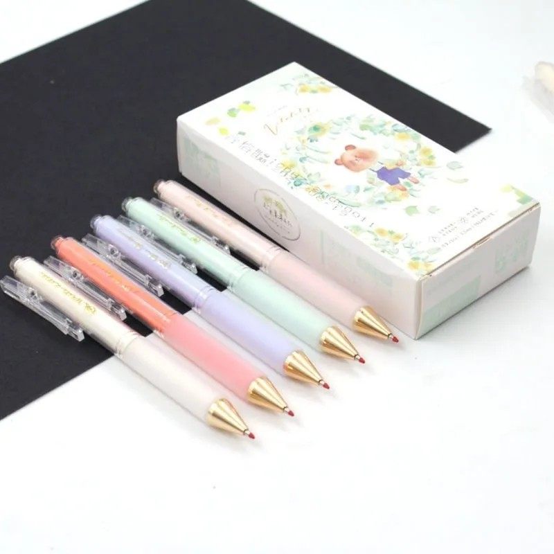 晨光孤品元气果果H5211按动0.5笔芯学生低重心双层护套水笔