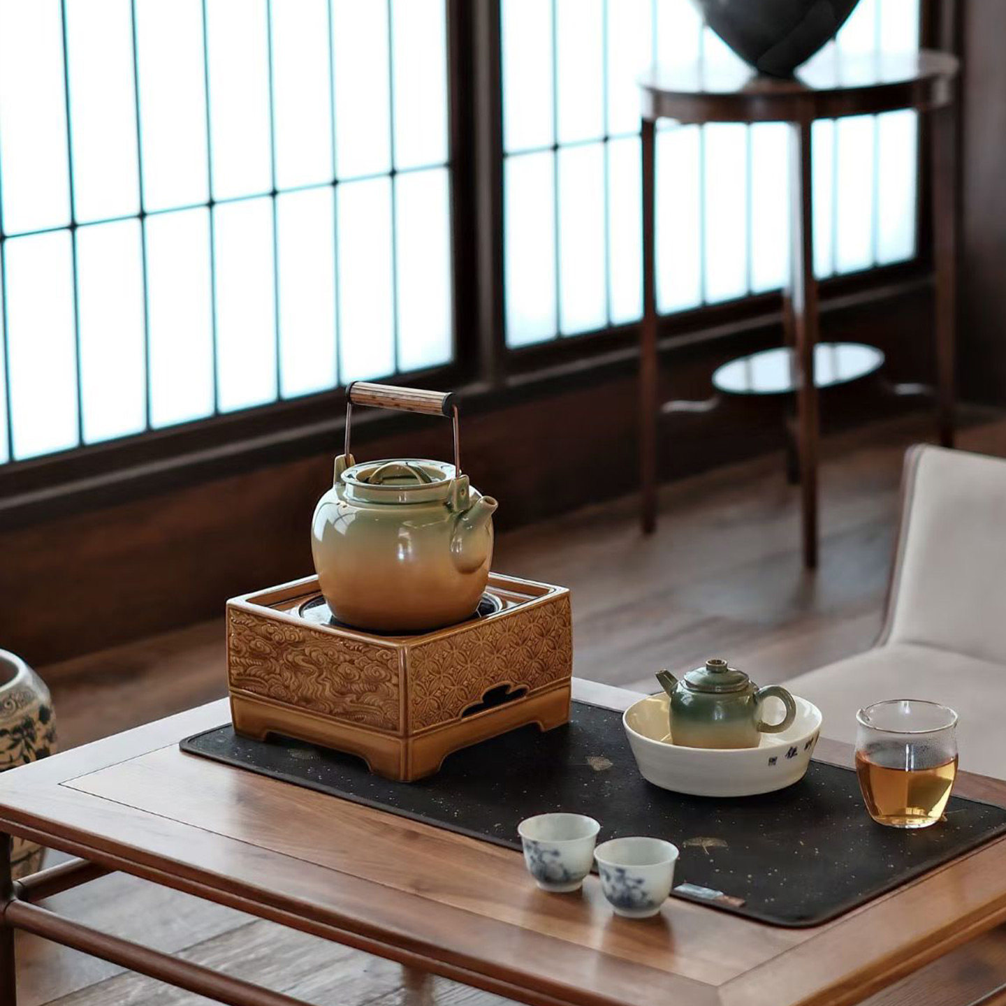 梵山堂陶壶苏打釉松影琉璃碧落流金秋暝壶煮水壶煮茶壶茶具泡茶壶