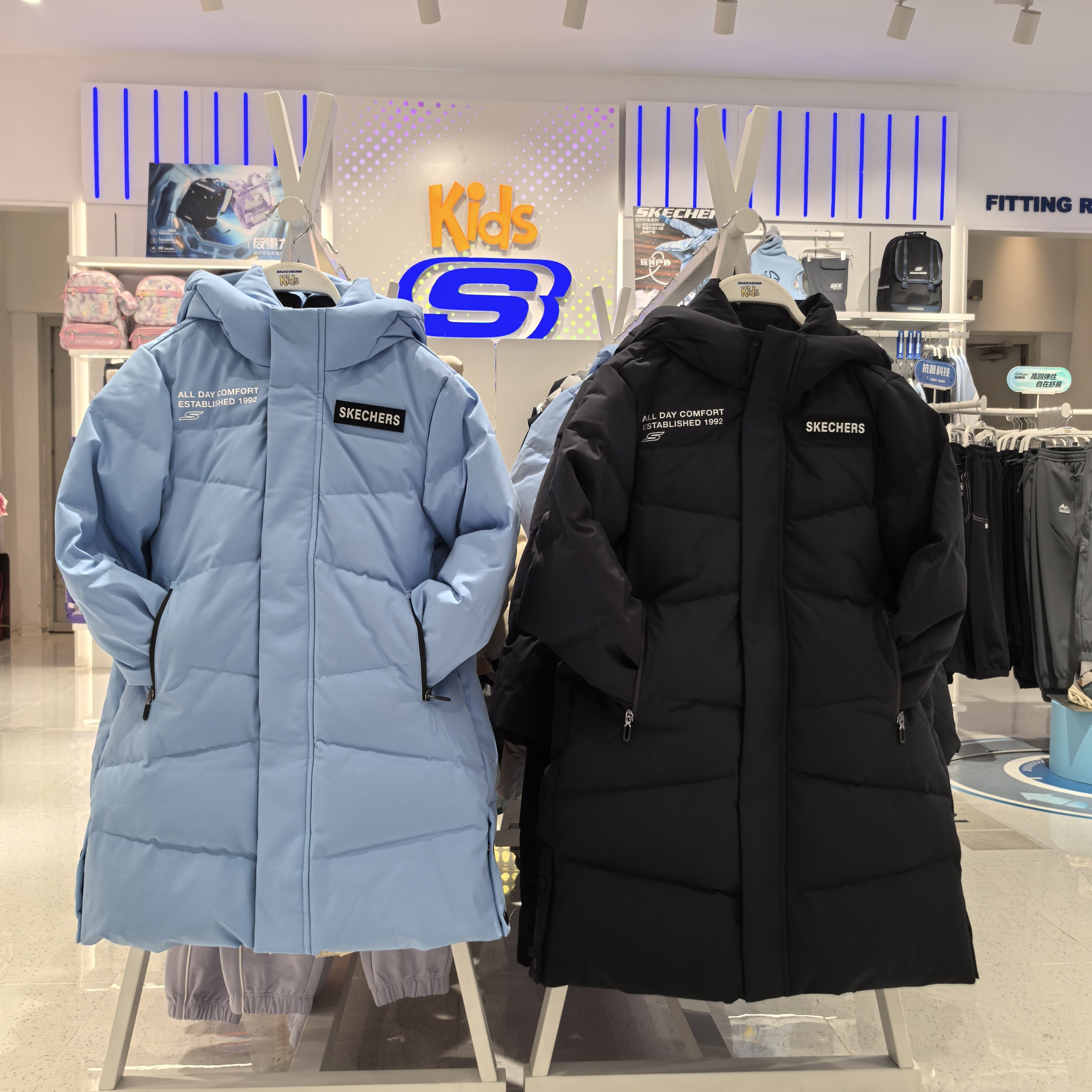 Skrchers斯凯奇儿童24年冬季新款梭织长款防泼水羽绒外套P424B027,童装/婴儿装/亲子装,羽绒服,淘宝优惠券,粉丝福利购,淘宝优惠卷