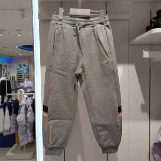 Skechers斯凯奇2023年冬季新款女童时尚休闲针织加绒长裤L423G026