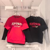 斯凯奇儿童2026春季 新年系列男童时尚 运动休闲卫衣假两件L126B037