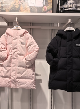 斯凯奇儿童25冬季新款运动户外系列儿童中长款羽绒服保暖L425K058