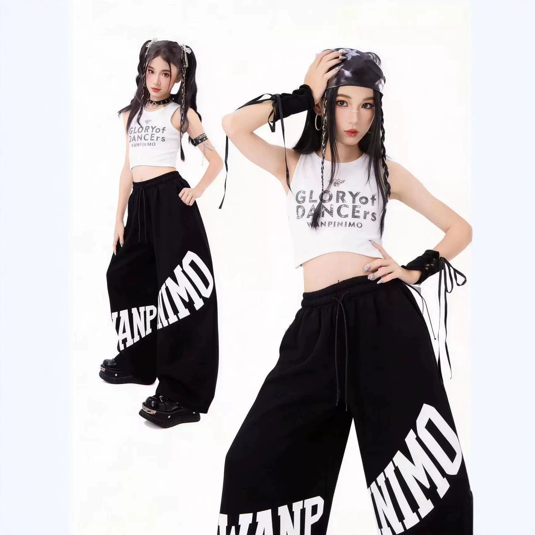 童装女童爵士舞服装少儿JAZZ街舞夏潮酷炸街演出服表演服图片