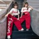 女童爵士舞服套装 jazz短袖 T恤背心露脐儿童街舞表演出服潮