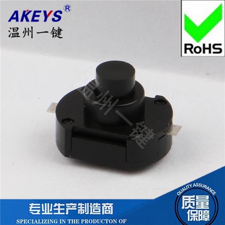 YT-1613-DF  强光手电筒开关两开一关温州一键按钮自锁连接器