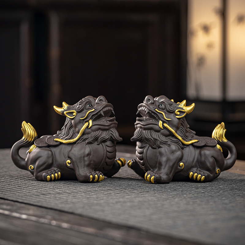 创意紫砂貔貅茶宠摆件