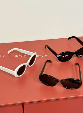 黑色个性椭圆框太阳眼镜女时尚