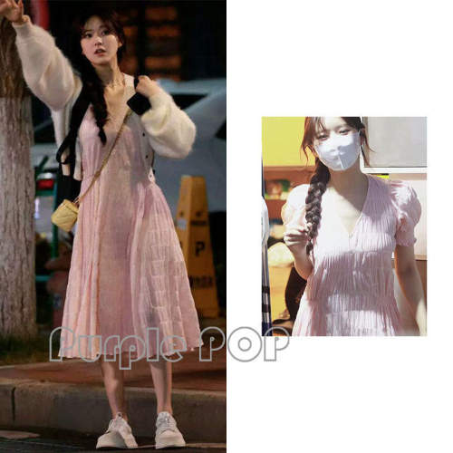 POP买手店 Princess polly 赵露思同款法式温柔收腰连衣裙女