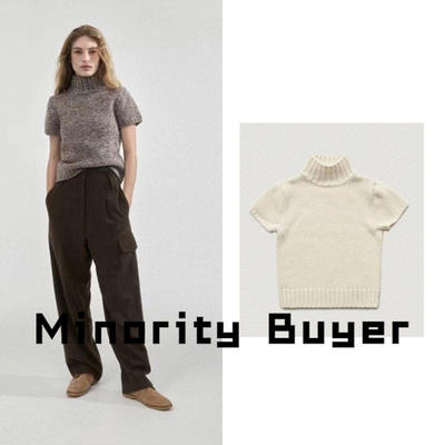 现货 买手店 THE BARNNET 八奶fever同款半高领短袖针织毛衣上衣
