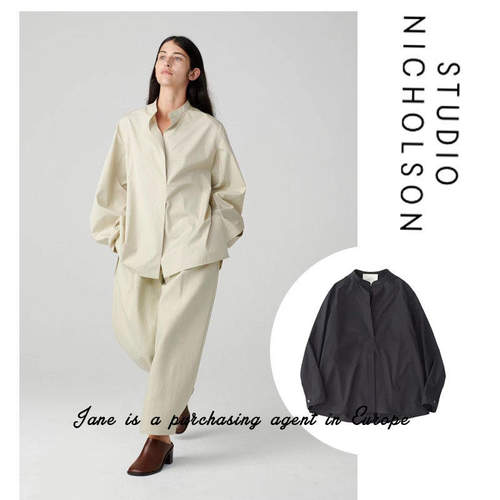 国现 英国 Studio Nicholson 22早秋休闲宽松立领长袖衬衫