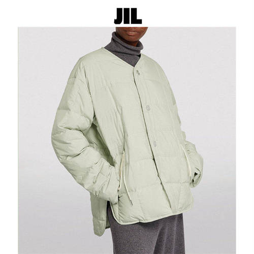 JIL 白百何同款简约宽松绗缝抽绳薄款羽绒服