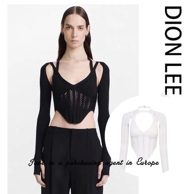 国现 澳洲 dion lee 性感U型网状修身镂空针织鱼骨吊带胸衣