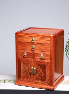 缅甸花梨茶水柜收藏收纳柜中式红文玩道木柜茶具茶器柜