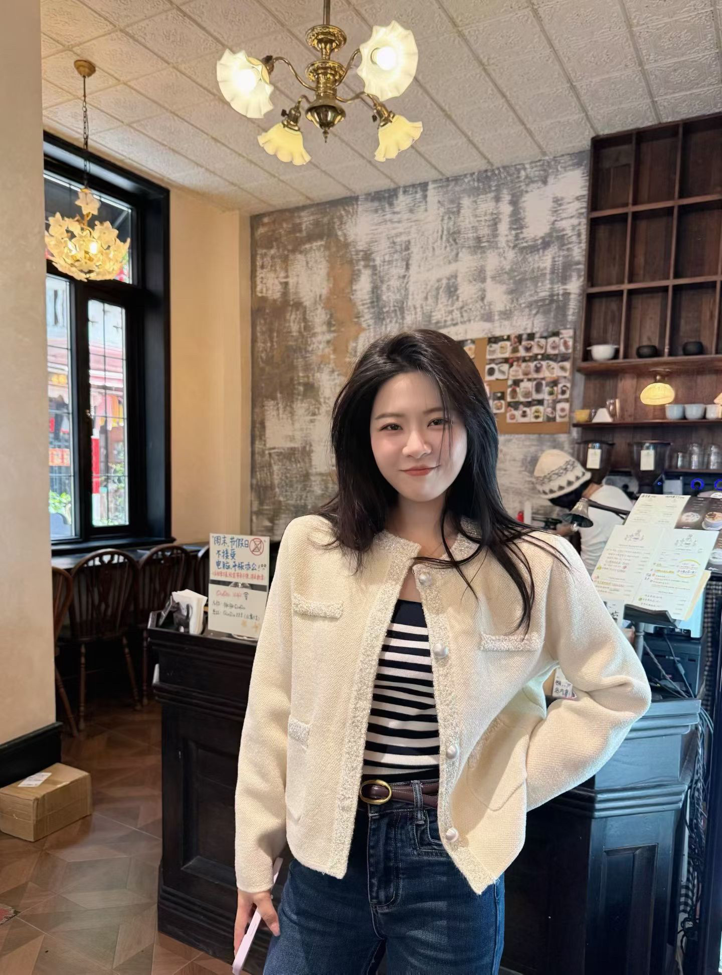 古示-小香风纽扣圆领短款外套女2025秋冬新款名媛气质上衣潮,女装/女士精品,卫衣/绒衫,淘宝优惠券,粉丝福利购,淘宝优惠卷