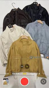 冬季上新 超柔植物蛋白皮衣外套美式复古加绒时尚百搭皮衣