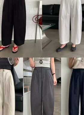 乐奕LY587女夏季薄款26新款宽松显瘦百搭九分速干面料休闲气球裤