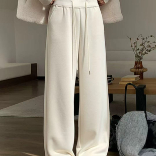 潮流坊25年冬日~高腰显高显瘦休闲裤垂感显瘦显高阔腿拖地裤6365