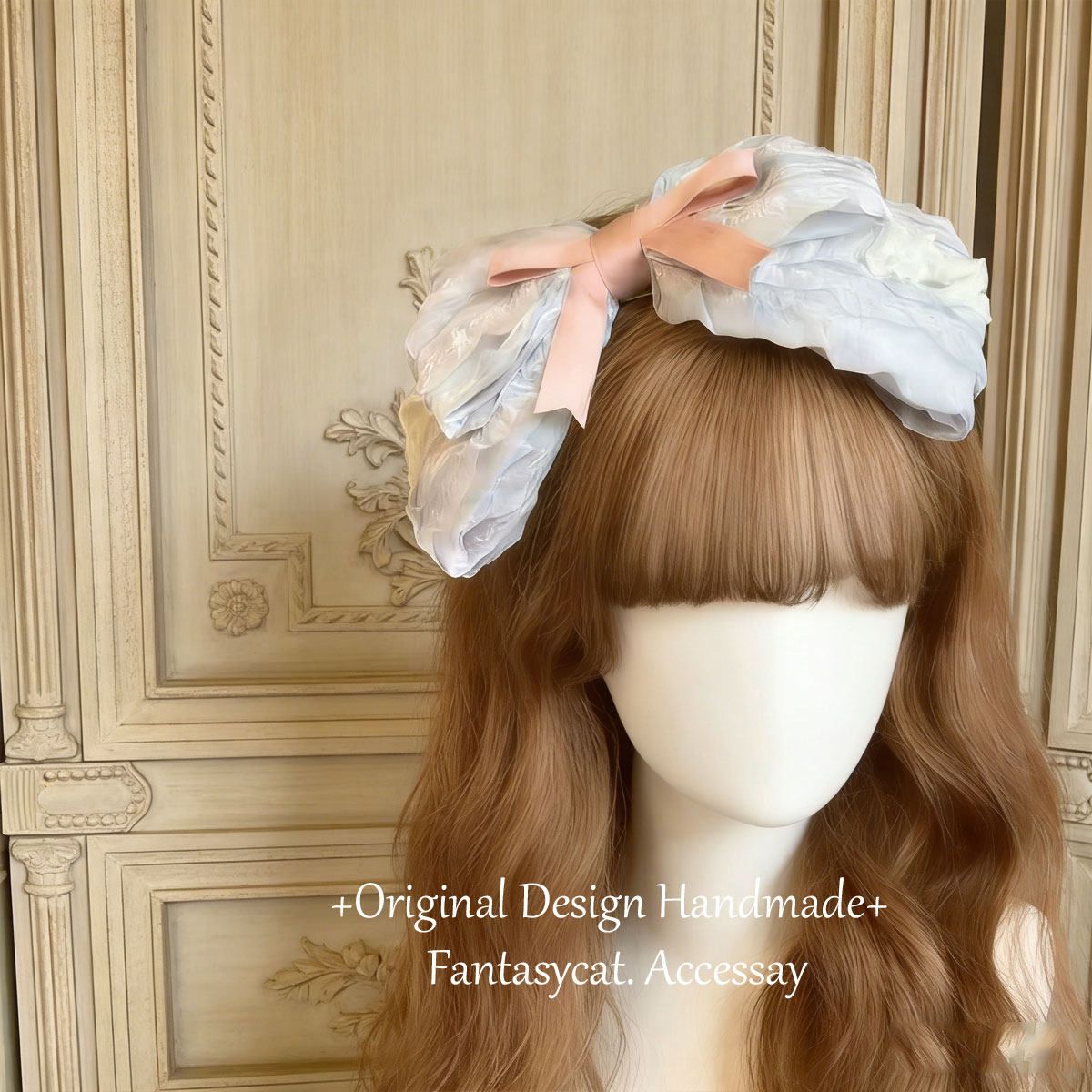 古典洛丽塔浅蓝粉色大蝴蝶结kc发夹lolita法式芭蕾风网纱顶夹,饰品/流行首饰/时尚饰品新,发饰,淘宝优惠券,粉丝福利购,淘宝优惠卷