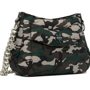 美炸了heavem双头熊高品质迷彩印花辣妹单肩链条包腋下包