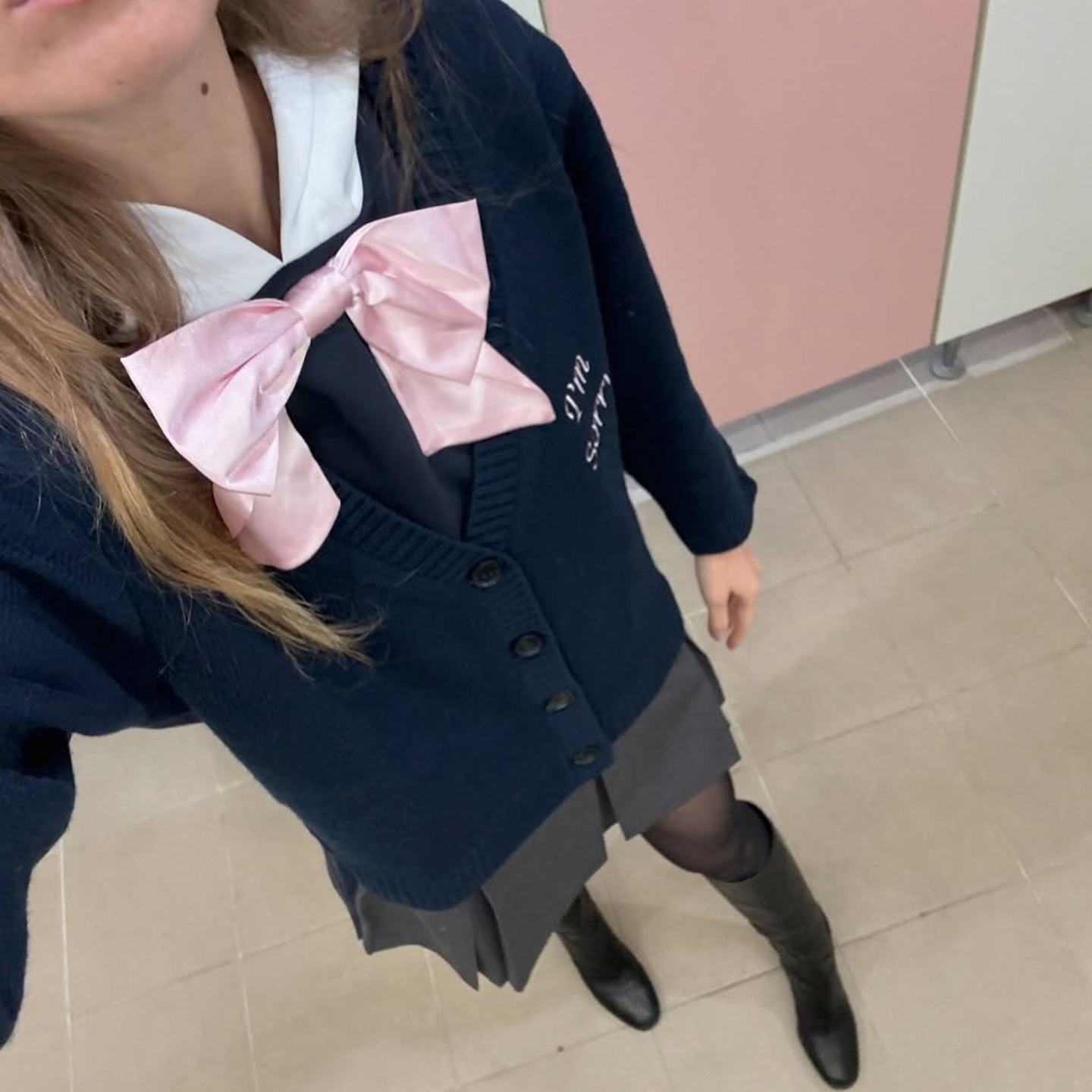 imsorry连帽开衫JK百褶连衣裙