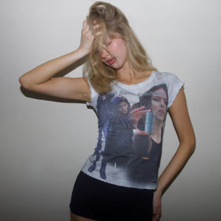 PARYING同款 T恤欧美风男女小件上衣 26SS春夏印花复古圆领短袖