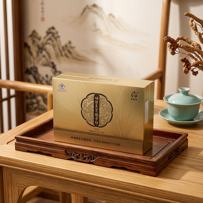 100克一盒破壁灵芝孢子粉配送一个手提袋