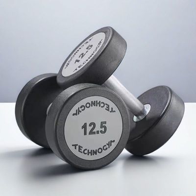 泰诺健身哑铃无味PEV圆钢包胶固体哑铃健身房商用哑铃